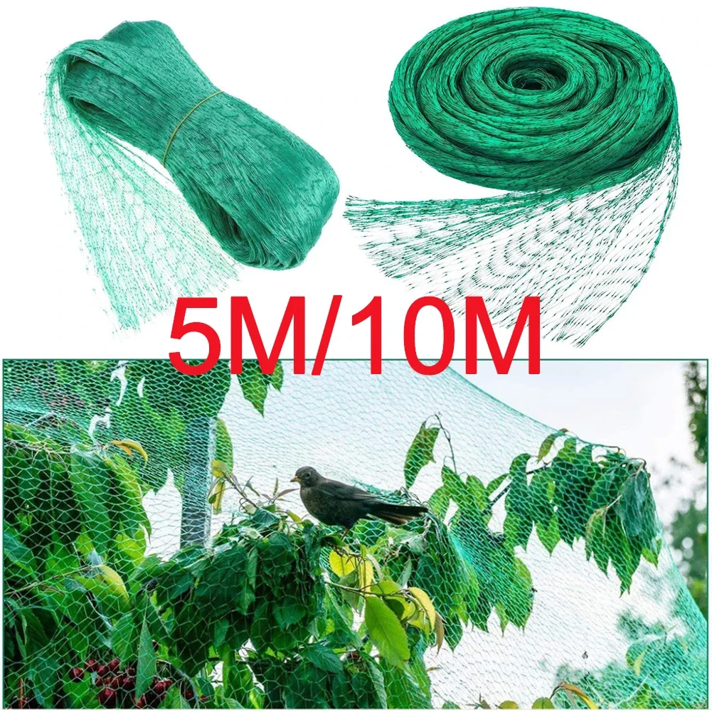 5/10m Garden Plant Netting Anti Bird Netting Poultry Trellis Netting for Protecting Vegetables Fruits and Plants From Birds