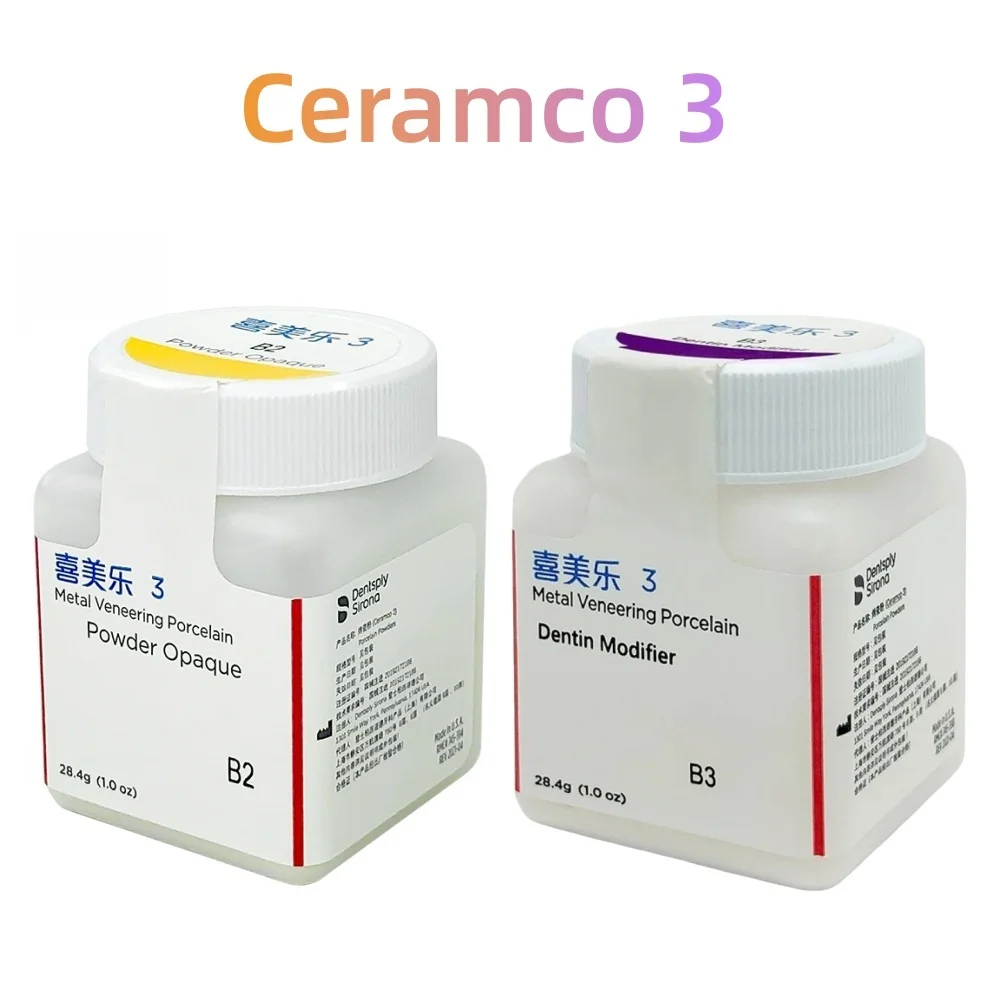 Dentsply Sirona Lab Ceramco 3 Dentin 28.4g Multy Color Dental Powder Opaque Dental Metal Veneering Porcelain Dentistry Materials