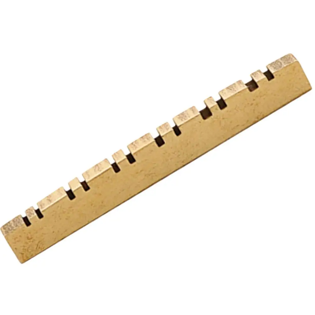 

12-string Guitar Replacement Bridge Nut for Electric Bass Accessories Repair Parts String Nuts Sturdy Brass Clear Melody