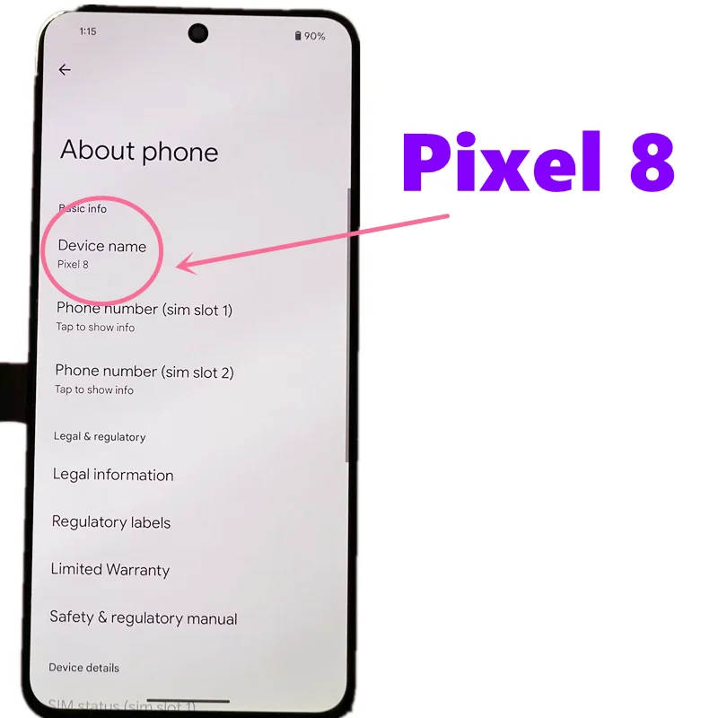 Oryginalny wyświetlacz LCD do Google Pixel 8 Wyświetlacz LCD do Google Pixel 8 Ekran dotykowy Digitizer Zestaw używany z linią — zdjęcie produktu 5
