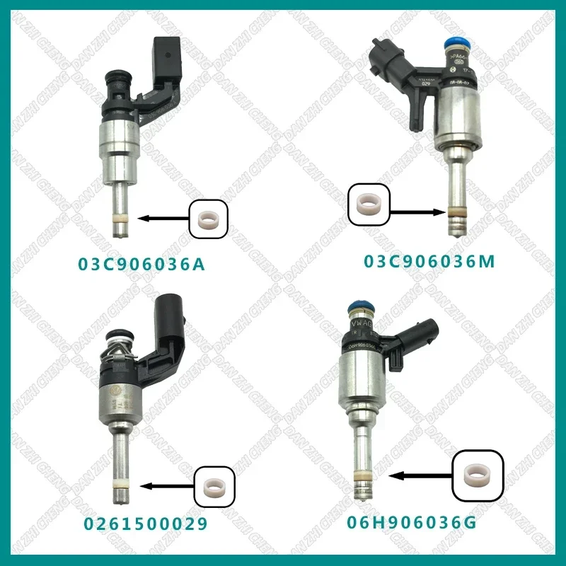 500pcs Wholesale 3.2*7.8MM OD:6.1MM For Volkswagen GDI Fuel Injector PTFE seals for fuel injector repair kits EA888