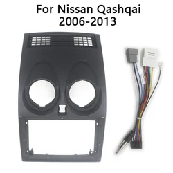 Radio de coche de 9 pulgadas para NISSAN Qashqai 2006-2013, Panel de vídeo, reproductor de Audio, Marco 2 Din, Kit de montaje en salpicadero, embellecedor de cubierta