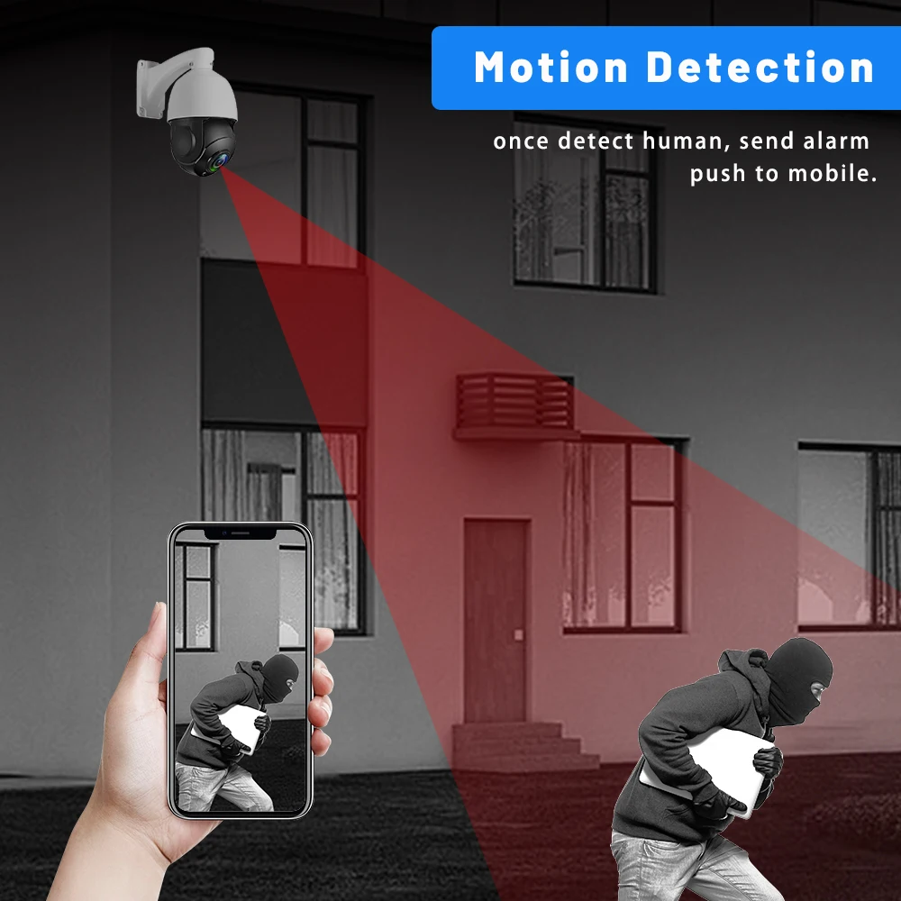 WESECUU POE Ip Camera Cctv Camera Security Camera Outdoor Vandal-proof Waterproof Mini Speed 20X Zoom Lens Dome