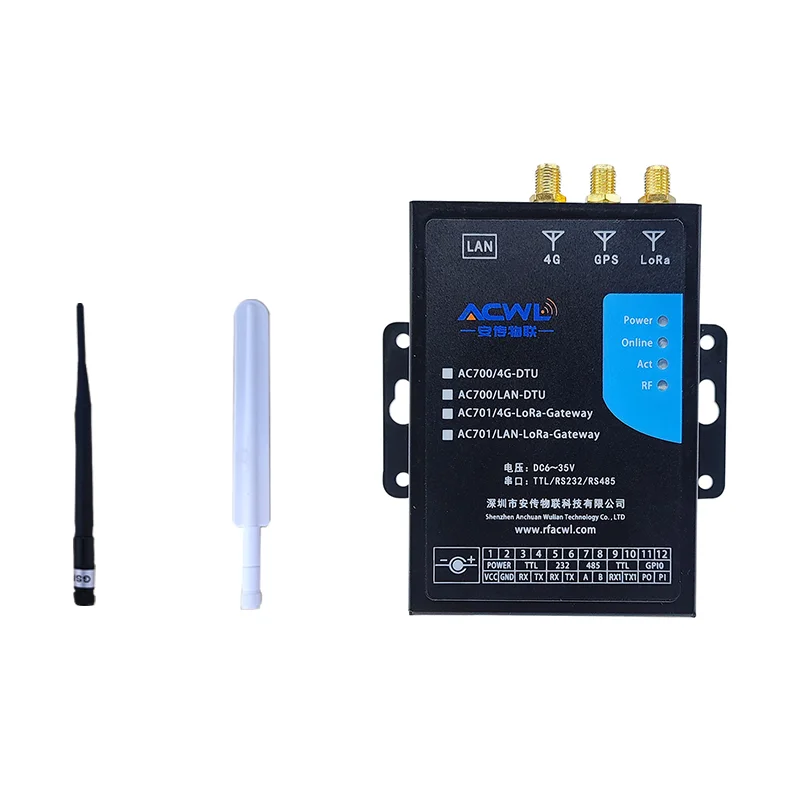 

4G wireless LoRaWAN network intelligent Internet of Things plc industrial control mqtt Ethernet