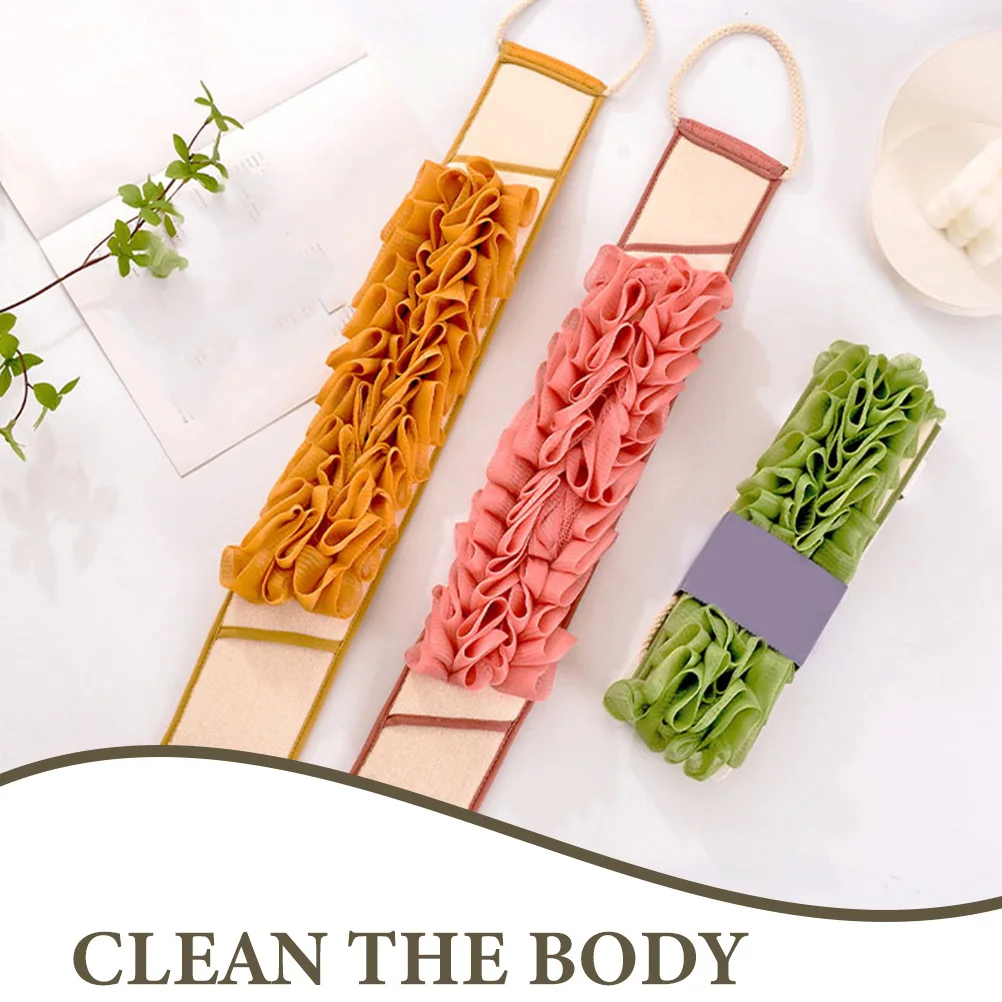 

Portable Double-Sided Back Bath Scrubber Lightweight Exfoliating Back Towel Body Shower Cloth Bath Towels Exfoliating Towels