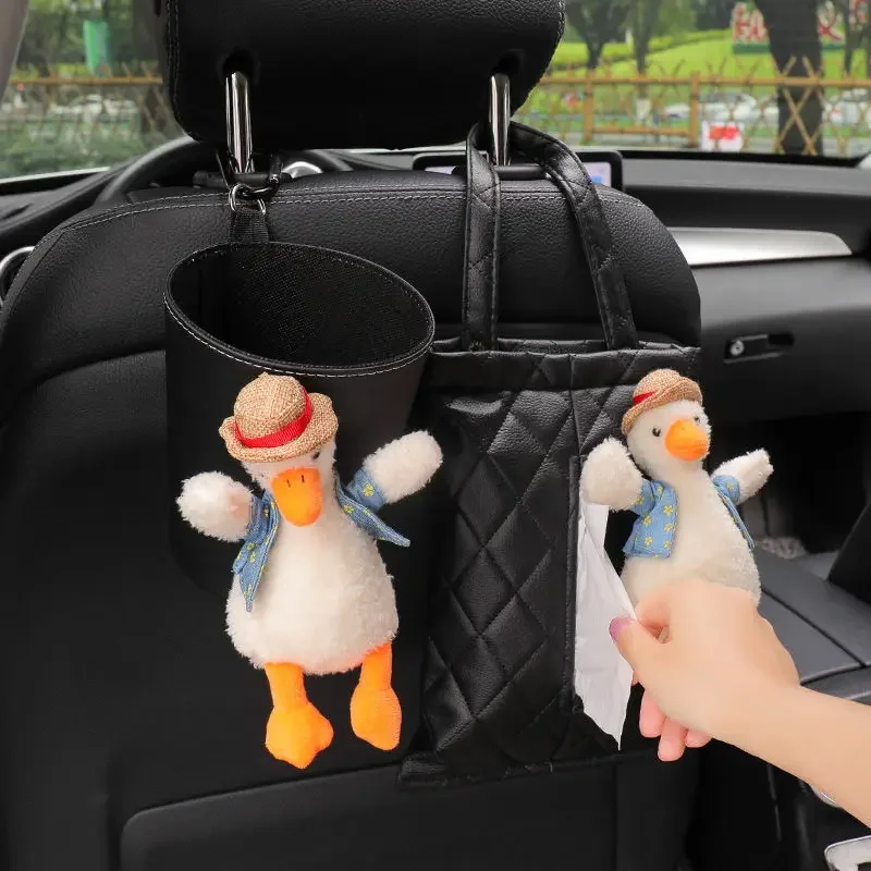 

Car Trash Cans Car Interior Trash Bags Hanging Debris Cans Netflix Cartoon Seat Back Car Umbrella Storage Bucket