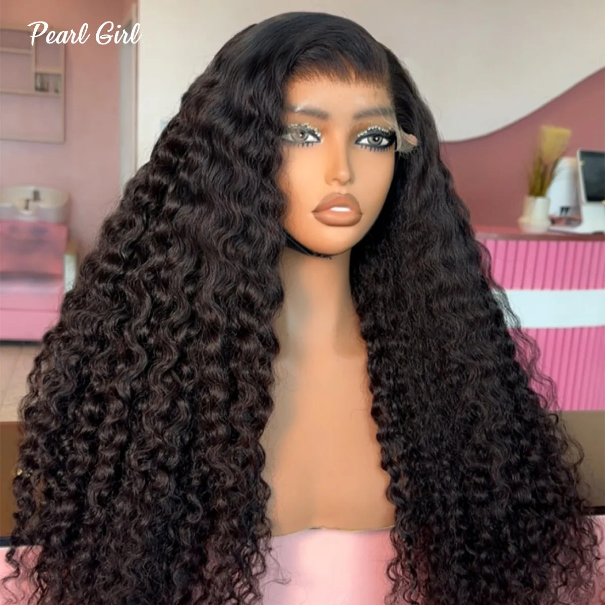 

Deep Wave 13x6 Lace Front Wig Human Hair Pre Plucked 400 Density HD Transparent 13x4 Lace Frontal Wigs for Women Glueless Wig