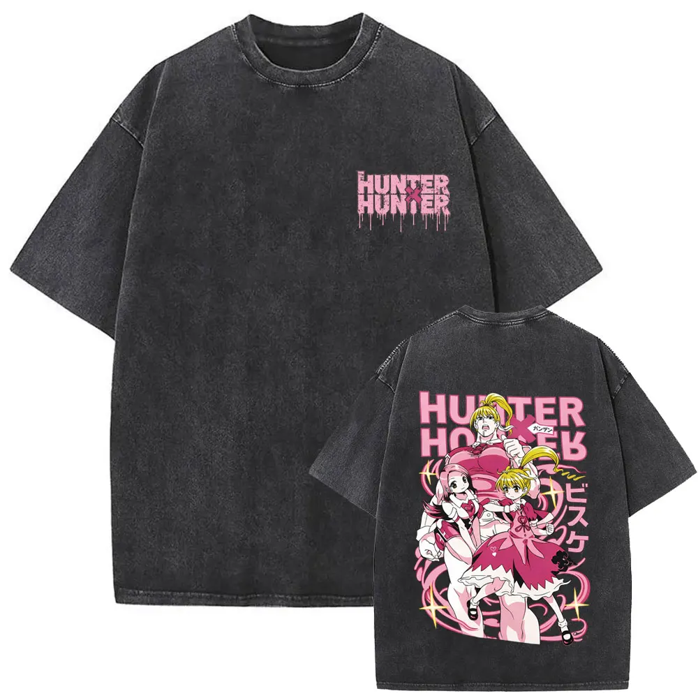 

Washed Vintage Anime Hunter X Hunter T-shirt Gon Killua Graphic T Shirt Men Women 90s Manga Cute Kawaii T-shirts Fans Lover Tops