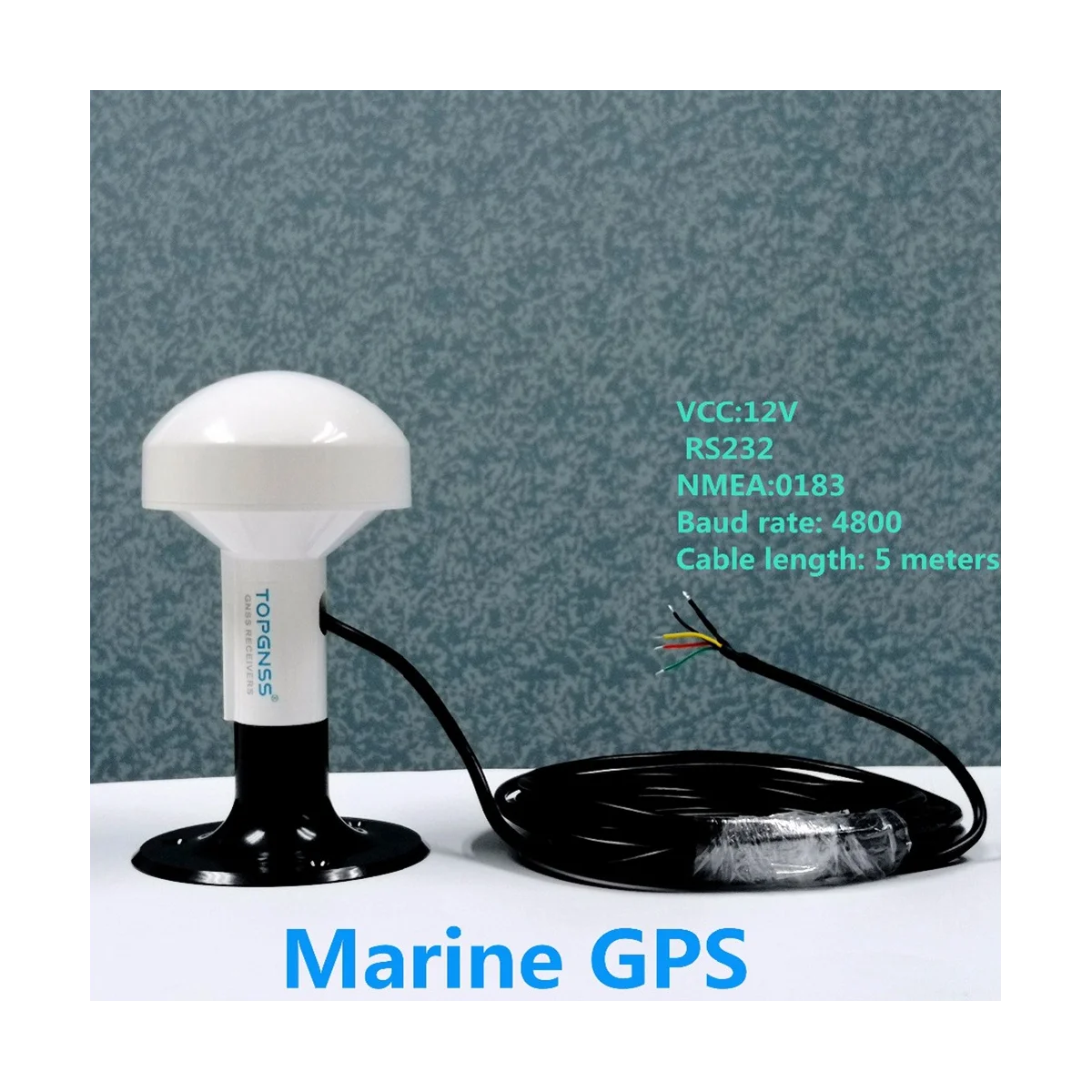 Imagem -03 - Módulo Antena Receptora Marinha Gps Rs232 Nmea 0183 Baud Rate 4800 12v o Cabo é de Metros