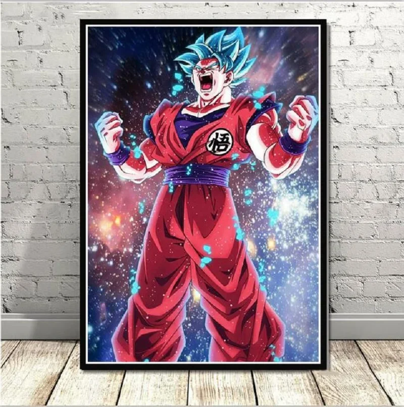 5D Full Round Diamond Paintings Anime Seven Ball Mosaic Kits Crystal Handicraft Embroidery Wall Arts for Home Wall Decor