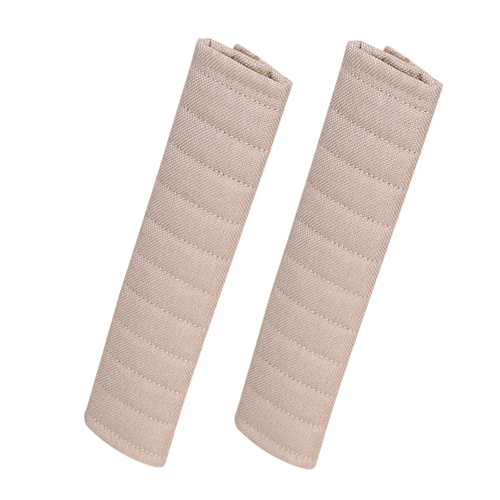 2 PCS Cars Safety Belt Protectors Auto Seat Cover Cushions Aldult Pads Beige Covers