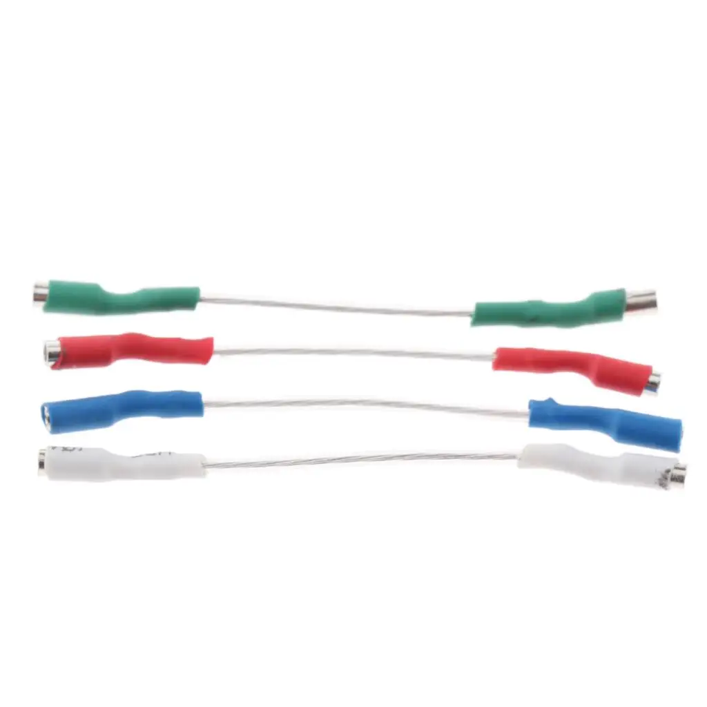 Turntable Phonograph Lead Wires Kit Multicolor Stereo Headshell Cable Set for Audio System Improvement