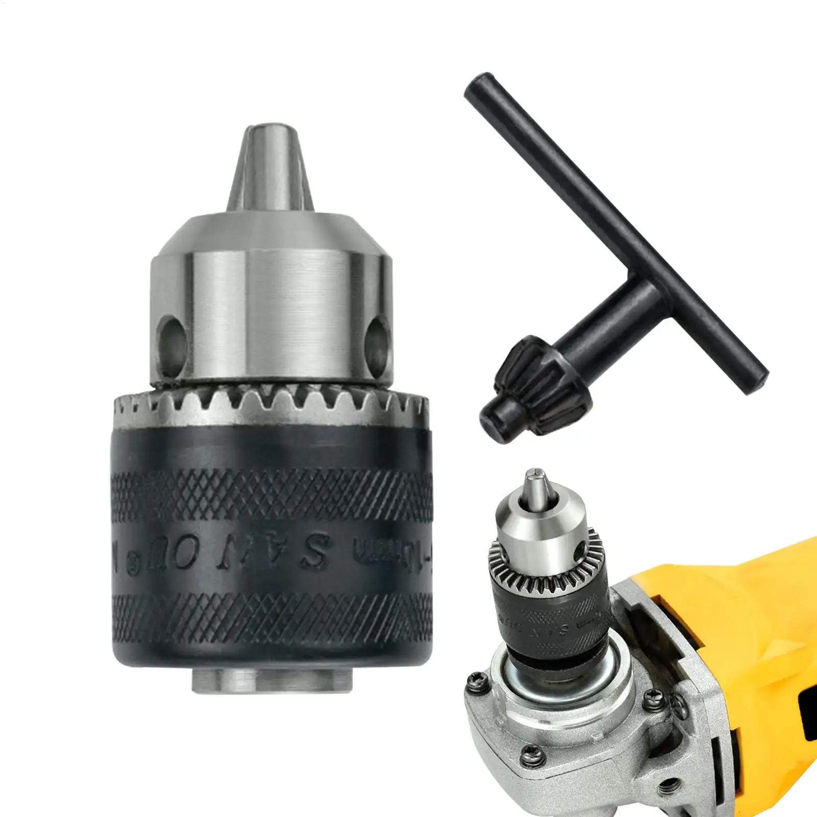 

Angle Grinder Chuck Electric Drill Adapter with Quick Change Shank Three-Claw Design Woodworking Tool Accessories for 100-Type