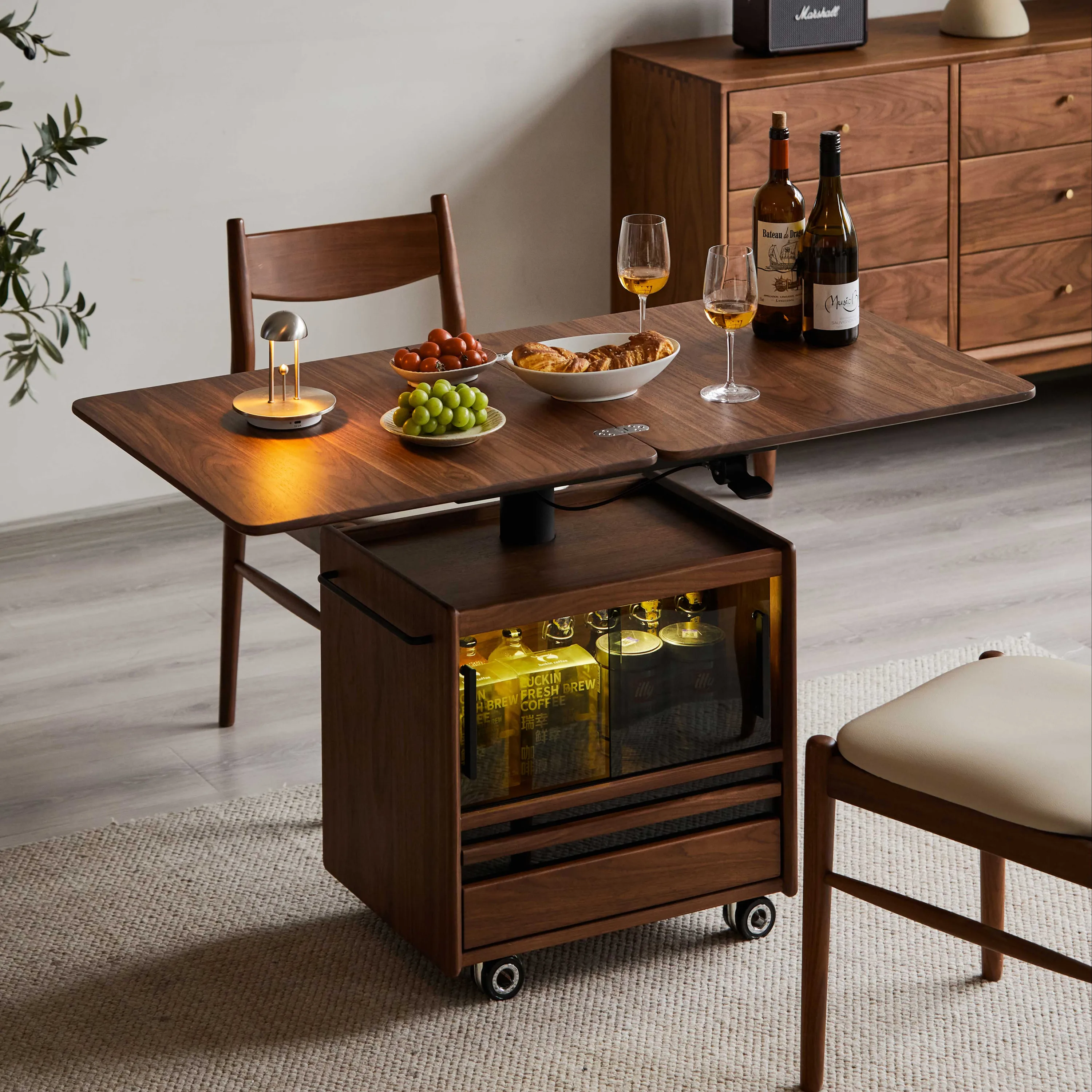 

#Manufacturer Wholesale Luxury Modern Solid Wood Lift Coffee Table Living Room Home Furniture Transformable Side Table