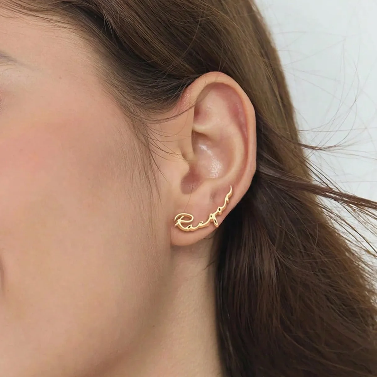 

Customized Name Earrings for Women Gold Plated Stainless Steel Personalized Nameplate Letter Stud Earrings Fashion Jewelry Gifts