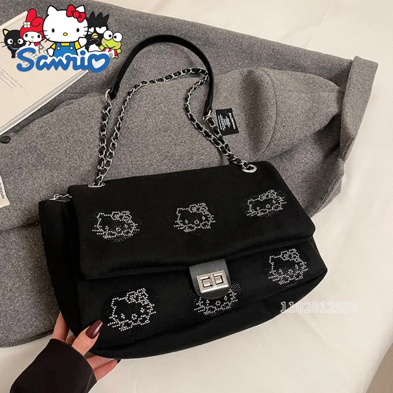 

Sanrio Hello Kitty New Diamond-studded Women's Shoulder Bag Large-capacity Women's Diamond-studded Handbag Cartoon Women's Bag