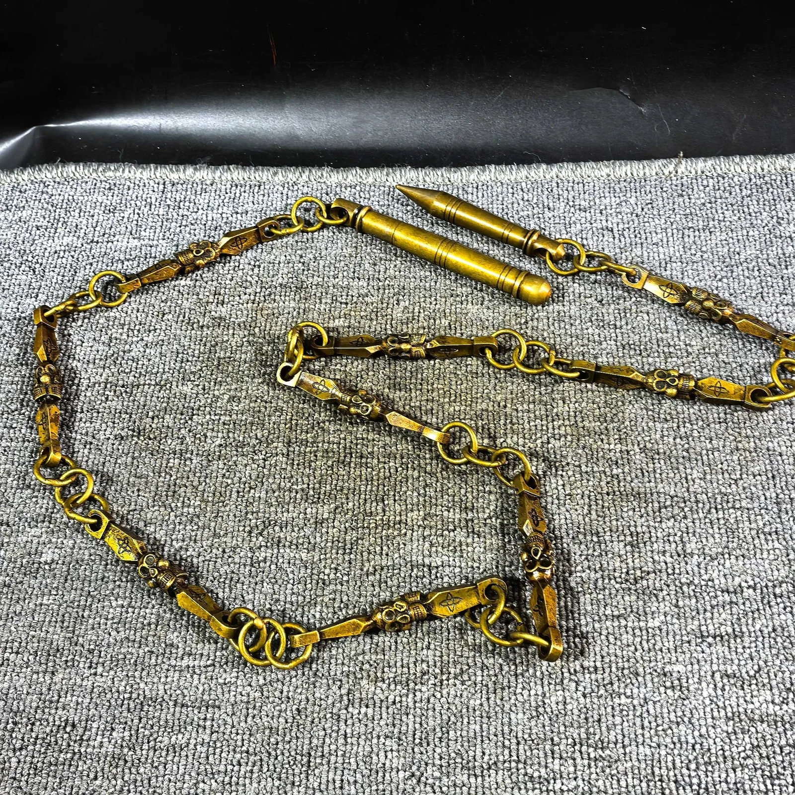 Nine Section Solid Brass Four Buddha Head Exercise Tool Fitness Equipment