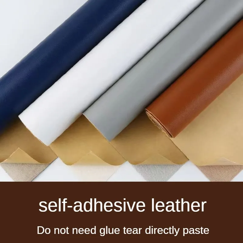 

Утолщенная самоклеящаяся кожа по метрам для автомобильных украшений, простая искусственная ткань для шитья, удобная гладкая