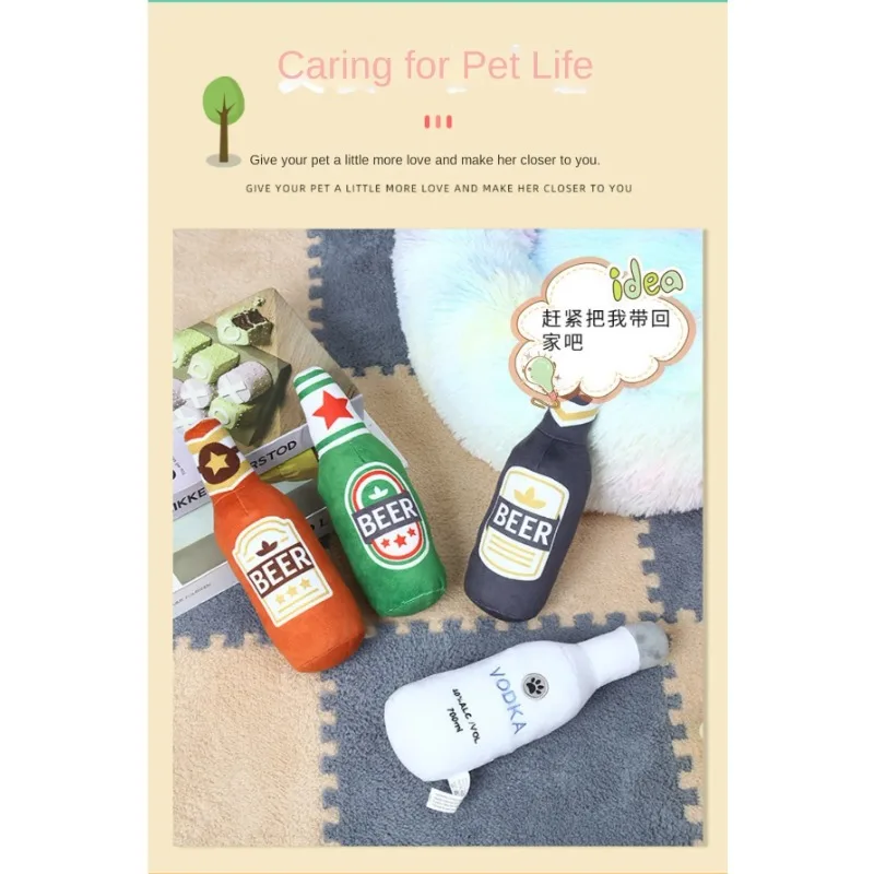 1PC pet simulation beer sound toy, for dogs to enjoy themselves and relieve boredom, suitable for parties and gatherings