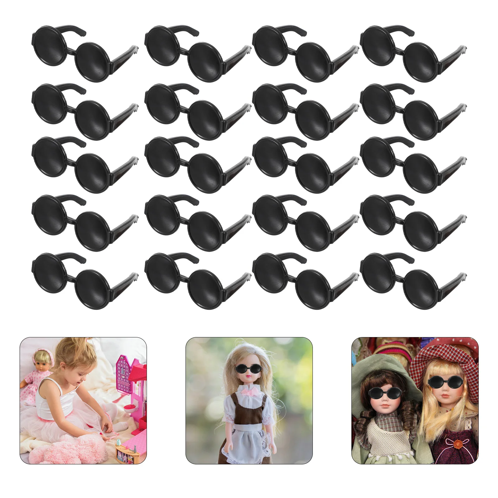 

60 Pcs Mini Glasses Sunglasses Accessories Micro Props for Dolls Dollhouse Eyeglasses Plastic