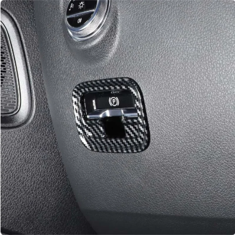 

ABS Carbon Fiber Style Car Electronic Handbrake Frame Trim For Mercedes-Benz C-Class W206 2022+Auto Interior Sticker Accessories