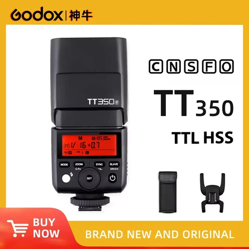 Godox TT350 TTL Flash de cámara 1/8000s de alta velocidad 2,4G inalámbrico X sistema Flash Speedlite para Canon Nikon Sony Fuji