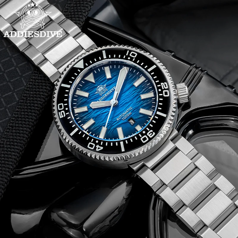 ADDIESDIVE New Men's Watch 8215 Sapphire Crystal 100Bar Waterproof Super Bright Fully Automatic Mechanical Business Watch AD2545