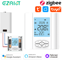 Tuya Zigbee Gas Boiler Wireless Thermostat Smart WiFi Actuator Valve Temperature Controller Battery-Powered Alexa Google Home