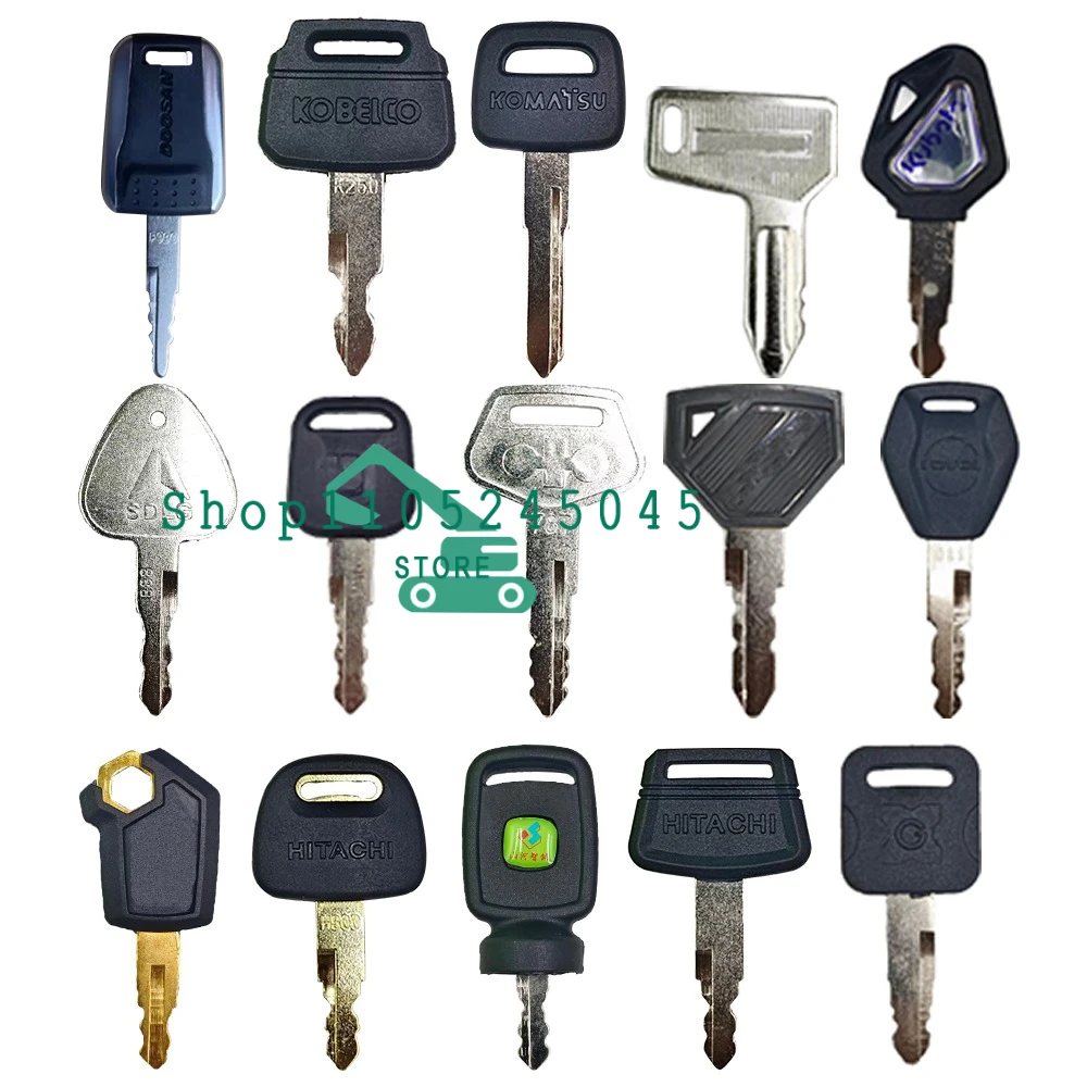 25PCS Excavator Master Key Set 8H5306 Sany, Komatsu 5P8500 H800 777 888 F900 459A 011 301 Keys