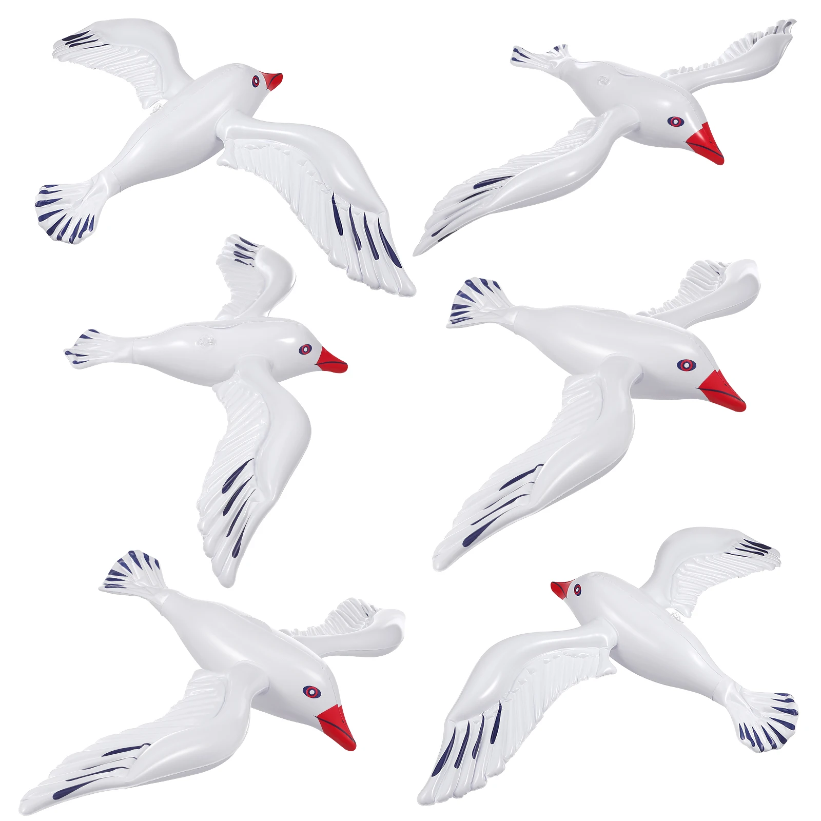 

6pcs Inflatable Seagull Water Balloon Swimming Pool Decorations PVC Floating Toys Kids Birthday Party Favors Beach Activities
