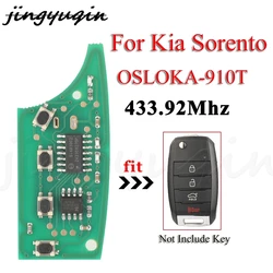 jingyuqin OSLOKA-910T 4 Buttons Car Remote Key Circuit Board 433Mhz For Kia Sorento 2016 - 2019 Only PCB Fob Control No Chip