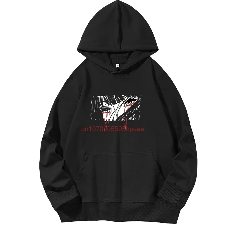 

Новые толстовки и пуловеры с капюшоном в стиле японского аниме, с изображением плачущей девушки, для весны и осени