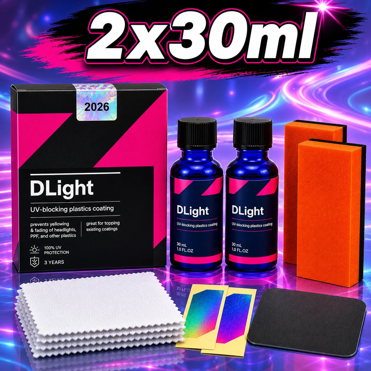 For Car CQUARTZ DLight UV Ceramic Headlight Coating Long-Lasting Protection Coating for Car Care Headlights and PPF Plastics