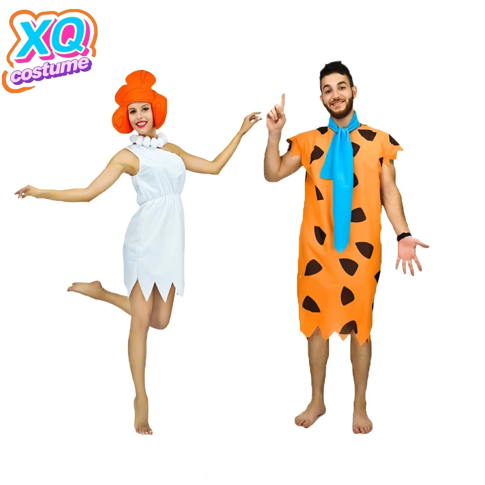 

Adults Flintstone Cosplay Halloween Costume Men Women Tv&Movie Role Play Dress Up for Carnival and Party