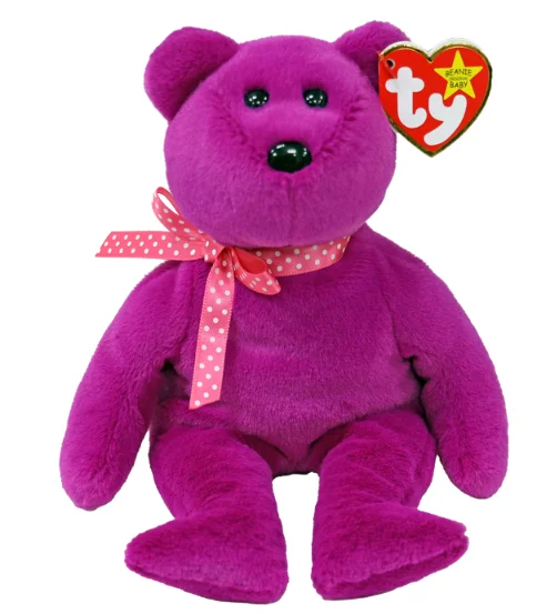 Ty Beanie Baby Magenta II Teddy Bear 30th Anniversary Limited Edition 15cm Plush Animal Collectible Soft Toy Christmas Gift