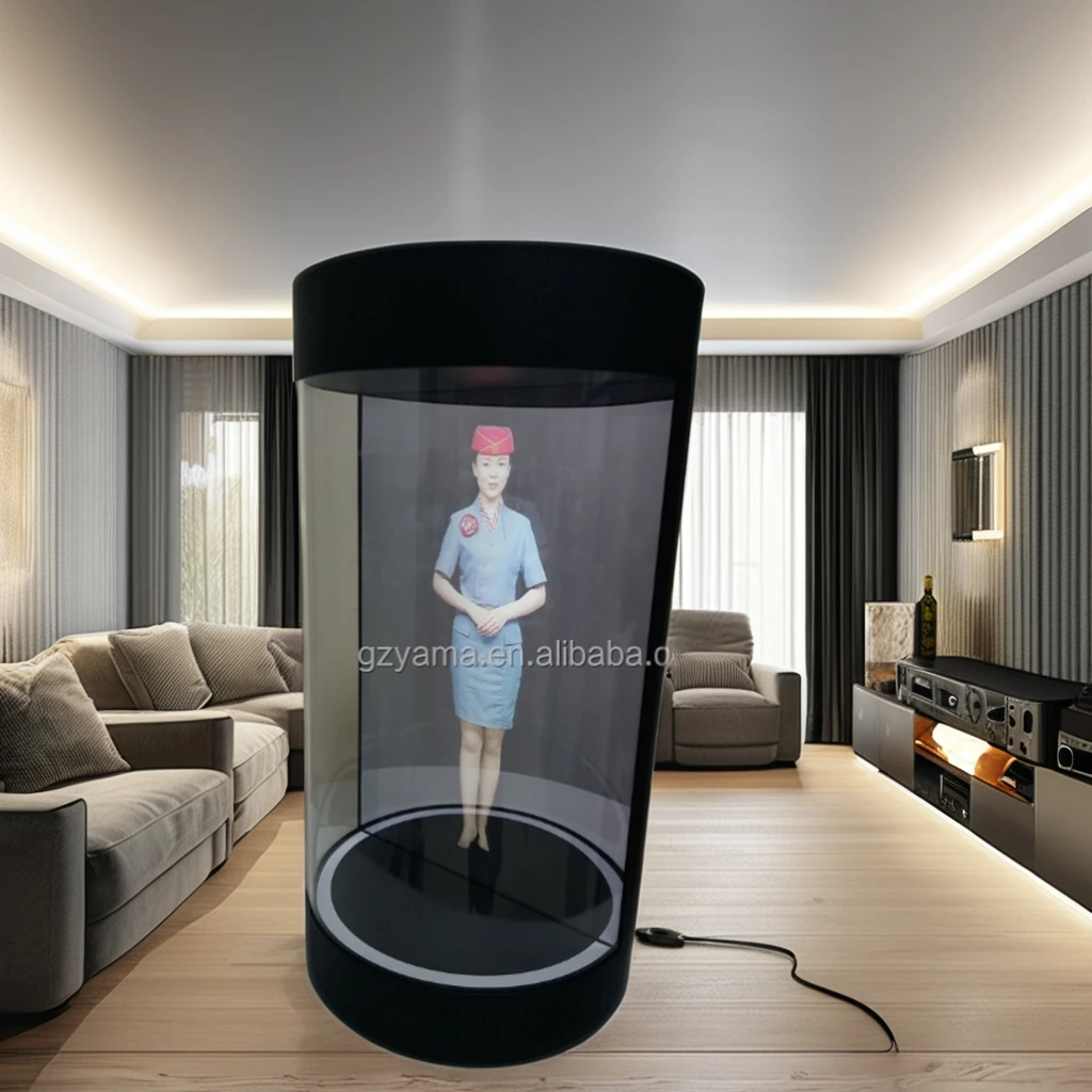 TFL 3d Hologram 21.5 inci Kotak Hologram Layar Holografik Bulat