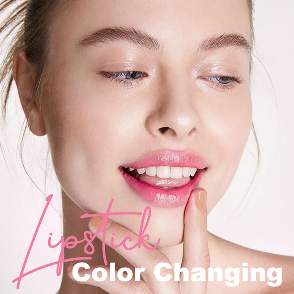 Private Label P204 Clear Flower Gold Foil Color Changing Lipstick Lip Balm 3.8g Vegan Makeup Wholesale Custom Logo Cosmetics