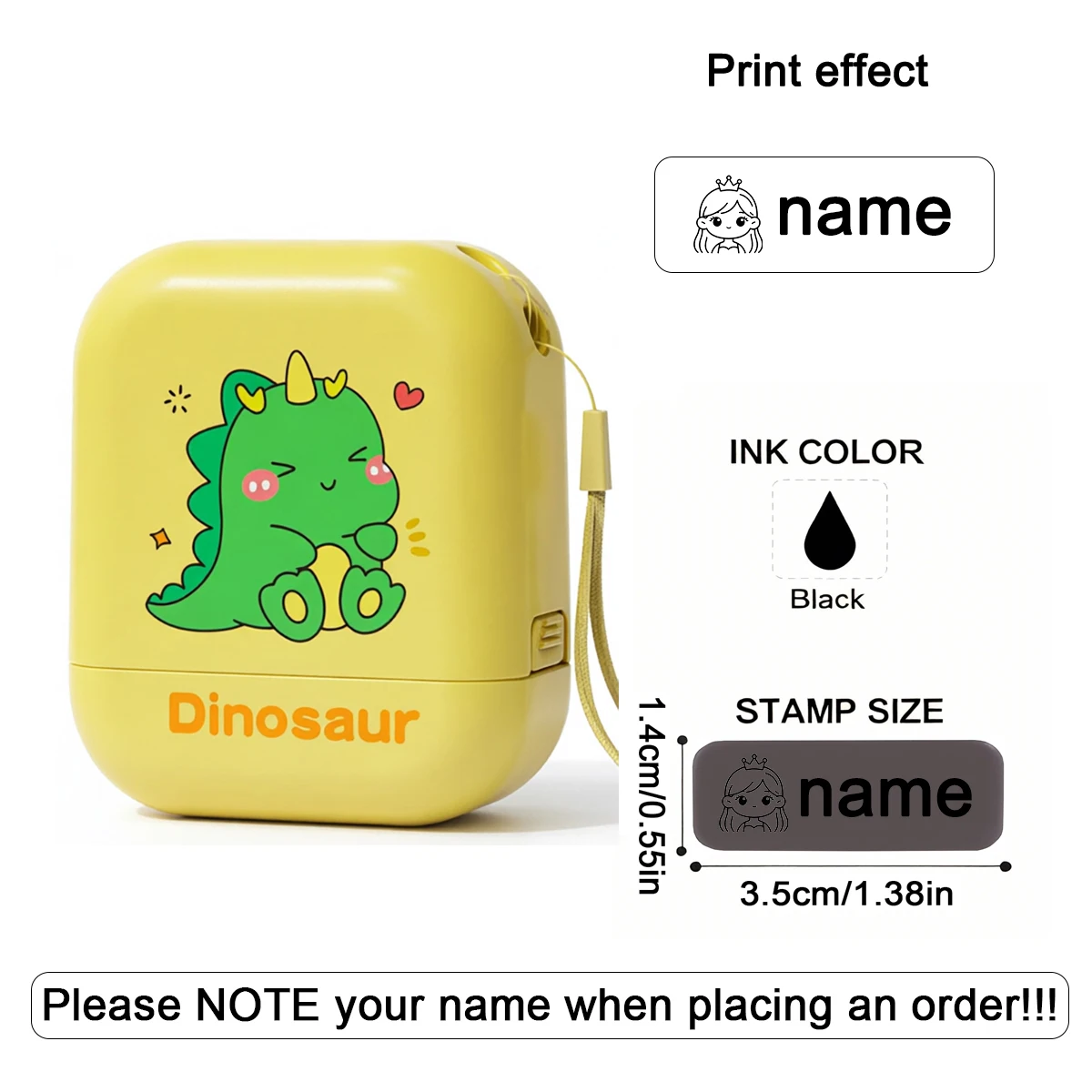 Cartoon-Namensstempel für Kinder, personalisierter Namensstempel, umweltfreundliche Tinte, Kleidungsetikett für die Schule, personalisiertes Textsiegel
