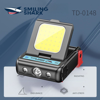 Smiling Shark LED Sensor Headlamp USB Rechageable Mini Motion COB Headlight Portable Outdoor Fishing Camping Flashlight Tools