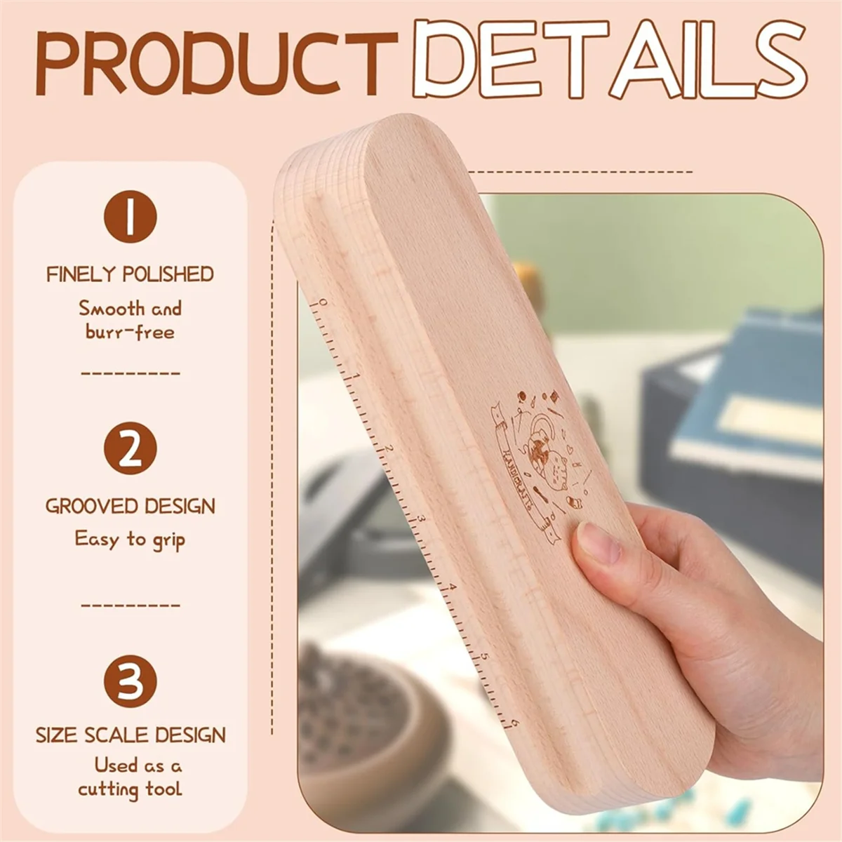 

AA98 Tailors ClapperДеревянные ClapperTailors Ножницы для квилтинга и глажки Принадлежности для квилтинга Морщины- Швейный инструмент B