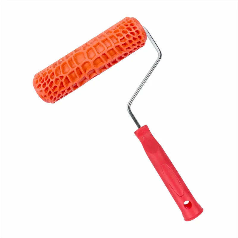 B28C-المطاط تقليد التمساح نمط بكرة طلاء لتقوم بها بنفسك نسيج الطلاء الصباغ الطباعة طلاء جدران الأسطوانة مع مقبض #4