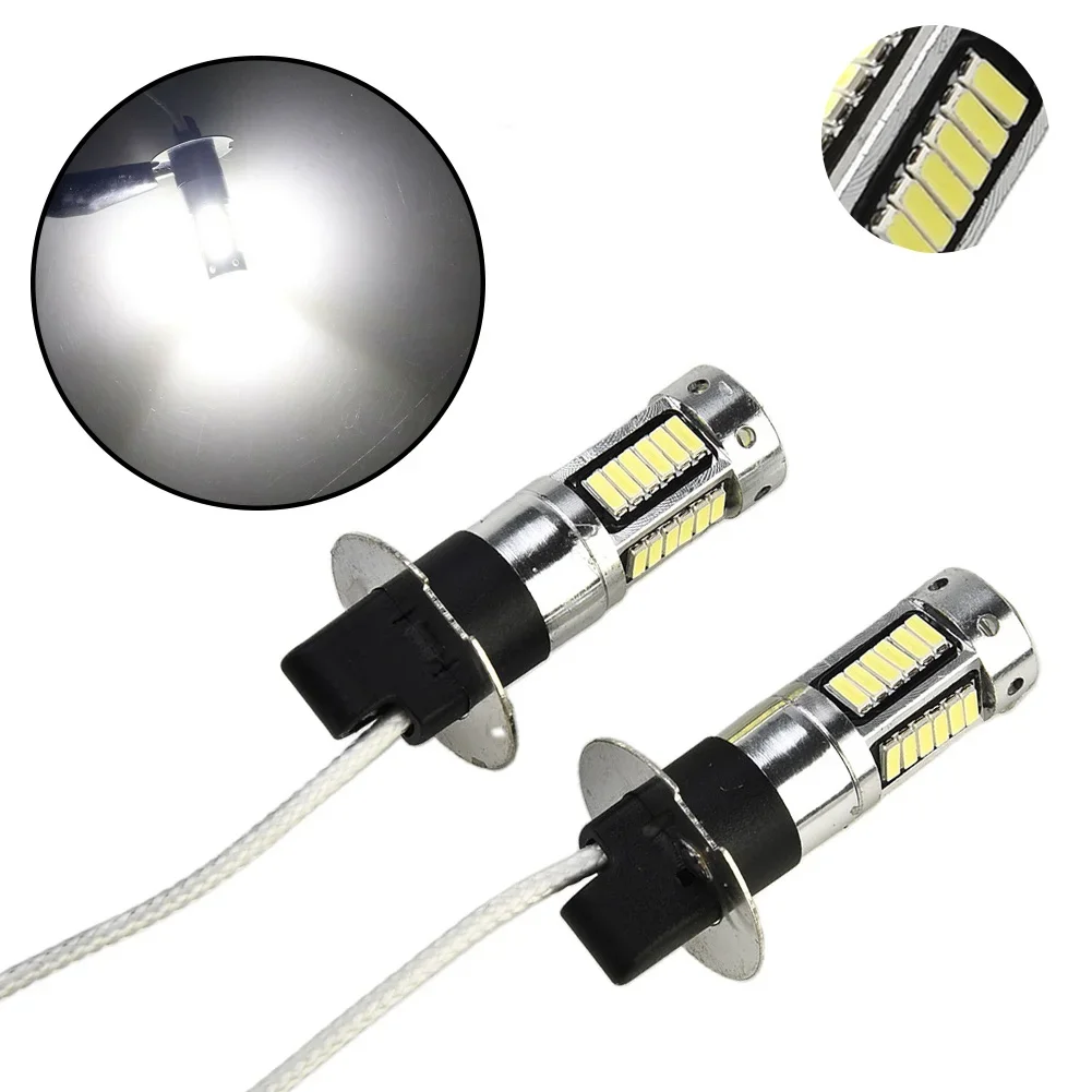 

2Pcs Car 100W H3 LED Fog Light Bulb 6000K Super White Daytime Running Lights 12V Led Bulb Fog Drive Lights Accessories