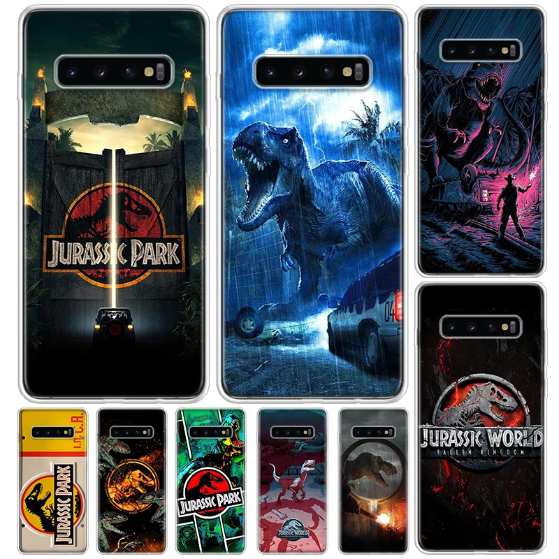 Jurassic Park Dinosaur World Cover For Samsung Galaxy S23 S22 S24 Ultra S21 Plus S20 FE Phone Case S10 + S10E S9 S8 Print Coque