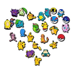 1pcs Pokemon Shoe Charms Decoration Buckle Dinosaur PVC Sandals Accessories Kids Gifts Pikachu DIY Pins for Shoe Clogs X-mas Set