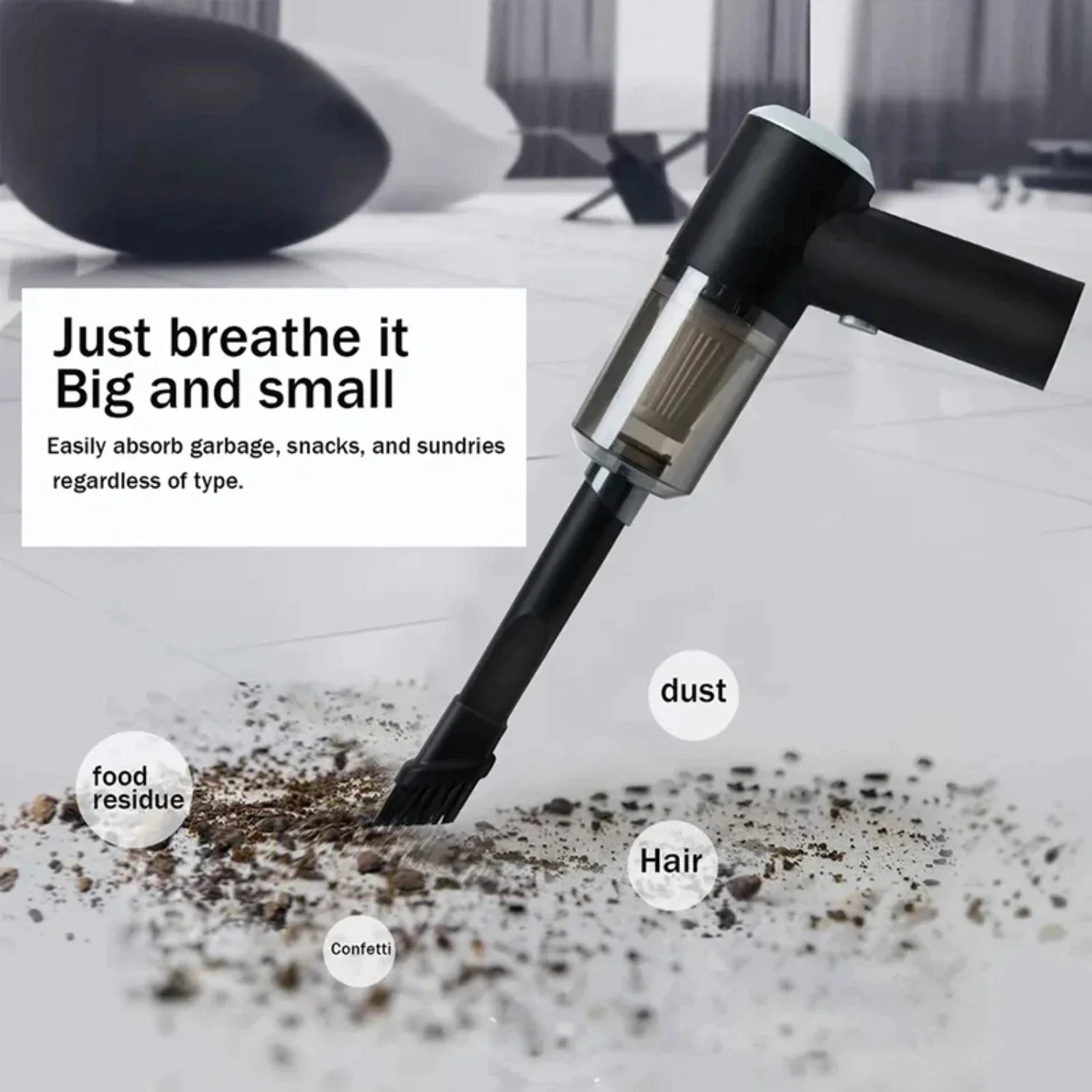 

Efficient Cordless USB Car Vacuum Cleaner with Portable Charging Function - Popular and Convenient Air Dust Collector