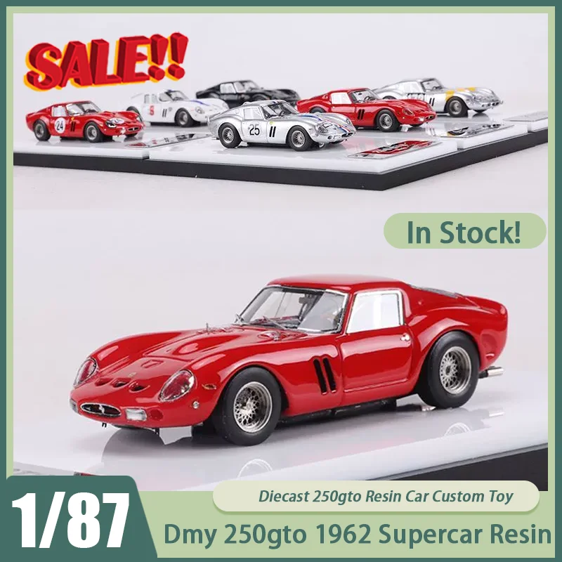 

Новинка на складе Dmy 1:87 250gto 1962 Суперкар из смолы, модель автомобиля, миниатюрная литая под давлением 250gto, украшения, игрушки на заказ, подарок для детей