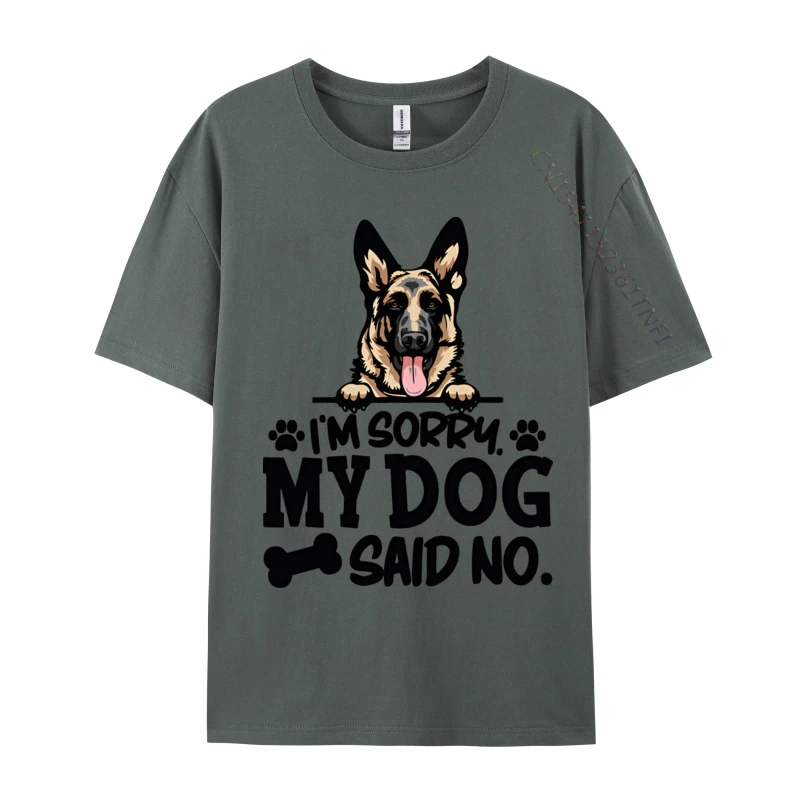 Clothing Comfortable Birthday Tops Shirts Graphic Cotton Man T Shirts German Shepherd Stickers Im Sorry My Dog T-shirt