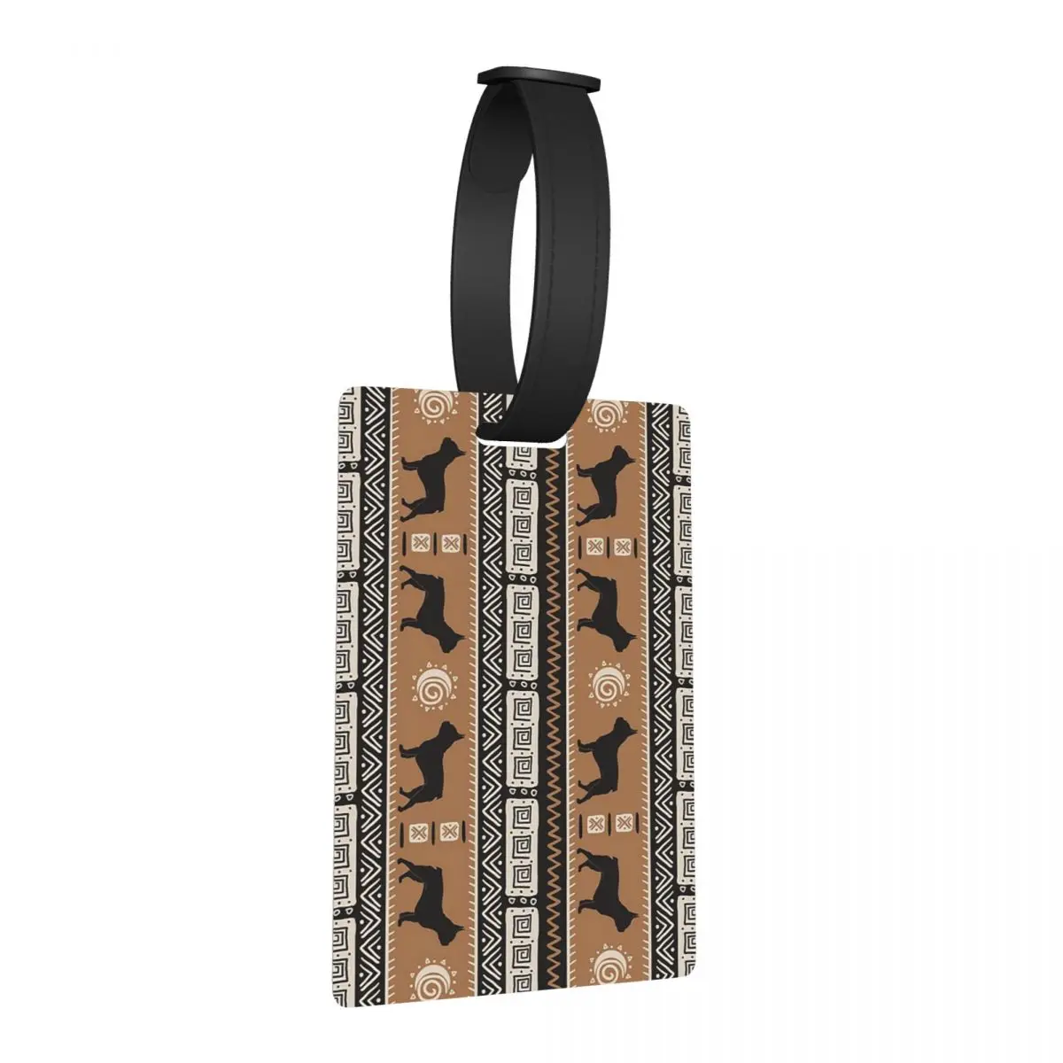 

Ancient Tribal Dog French Bulldog Luggage Tags Suitcase Accessorie Travel Cute Baggage Boarding Tag Label Holder ID Name Address