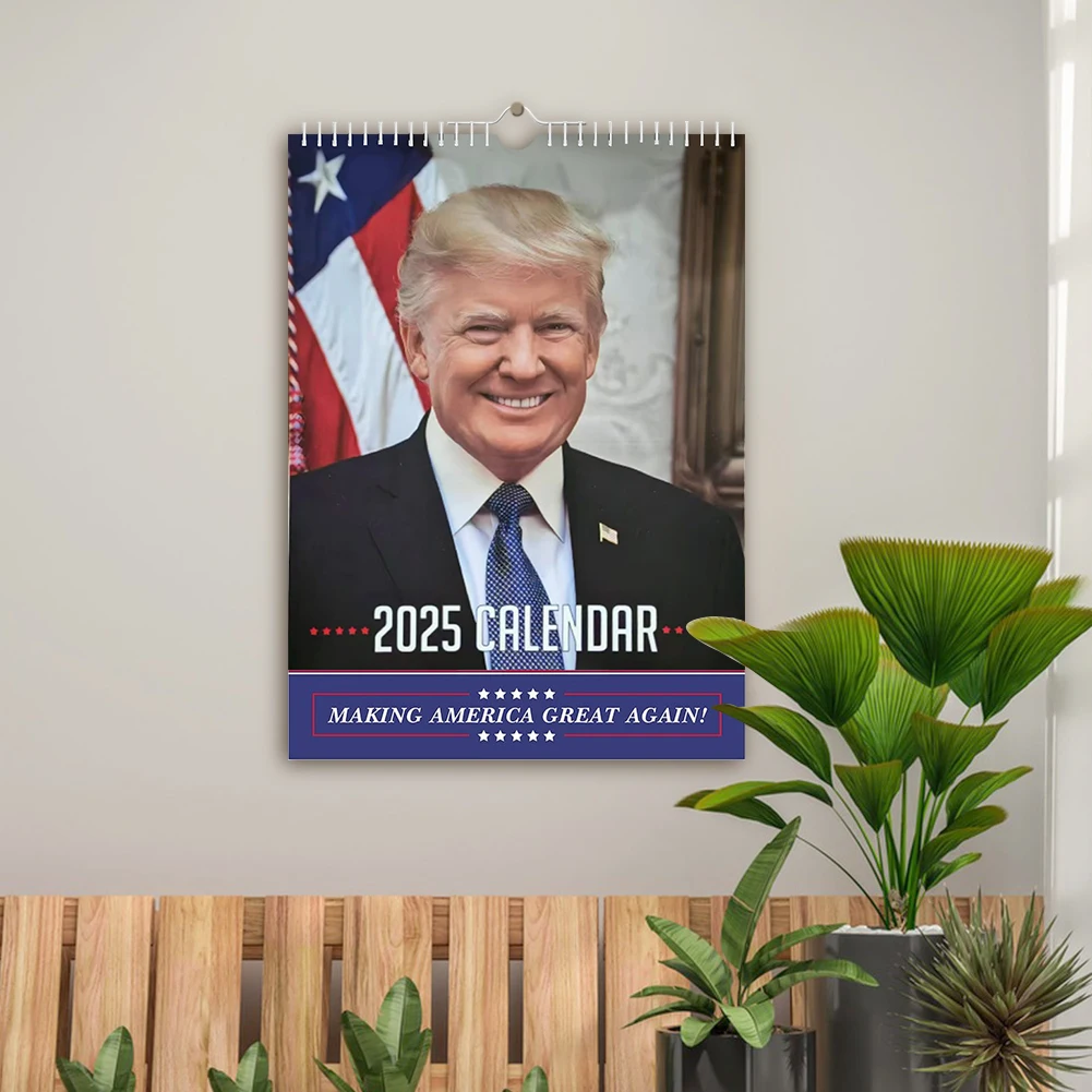 Trump Calendar 2025 Funny Wall Calendar Hanging Monthly Calendar Planner Note Pads Home Decoration Wall Hanging Calendar