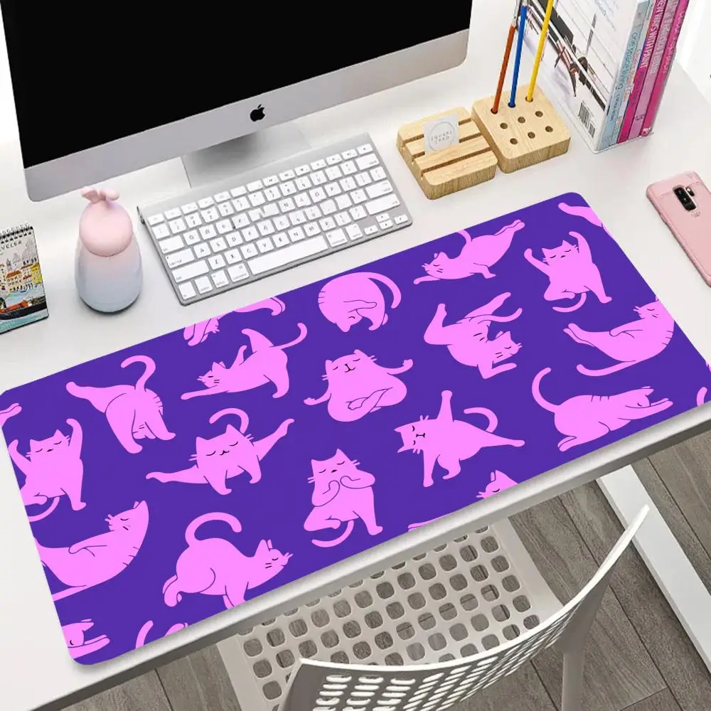 

Purple cat mouse pad is made of high-quality, durable rubber, anti-slip and washable, suitable for gamers and offices